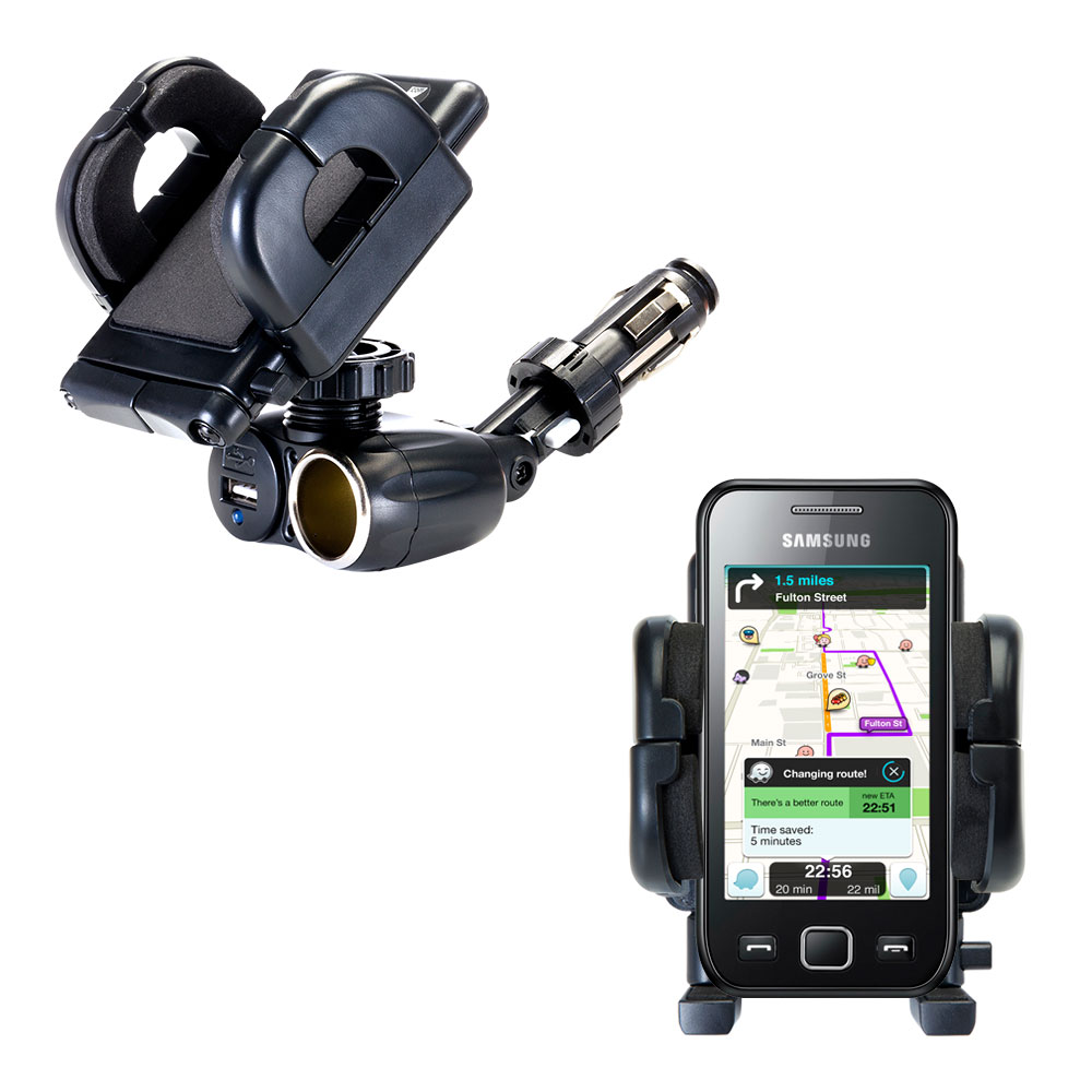 Cigarette Lighter Car Auto Holder Mount compatible with the Samsung S5250