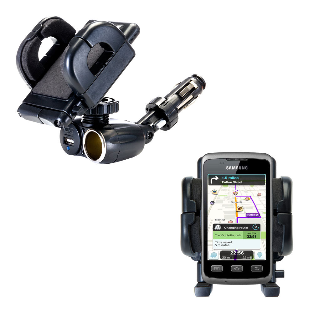 Cigarette Lighter Car Auto Holder Mount compatible with the Samsung S5690