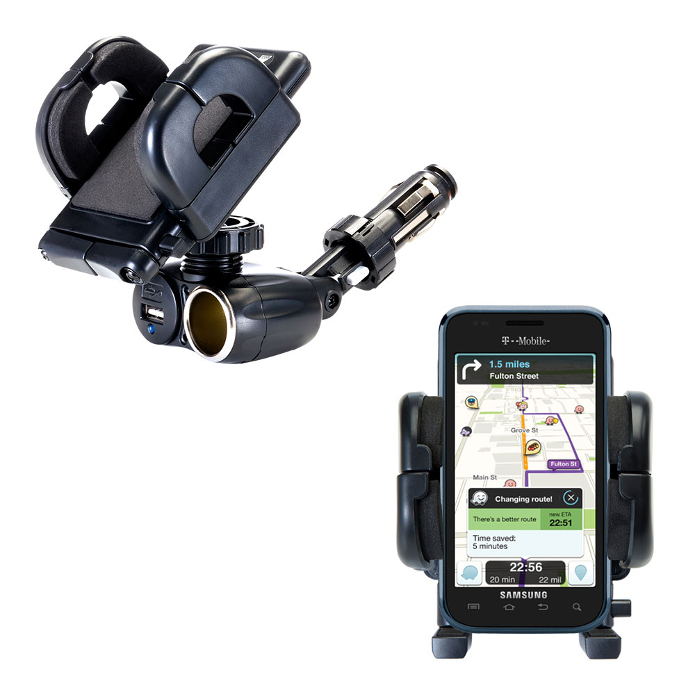 Cigarette Lighter Car Auto Holder Mount compatible with the Samsung SGH-T959