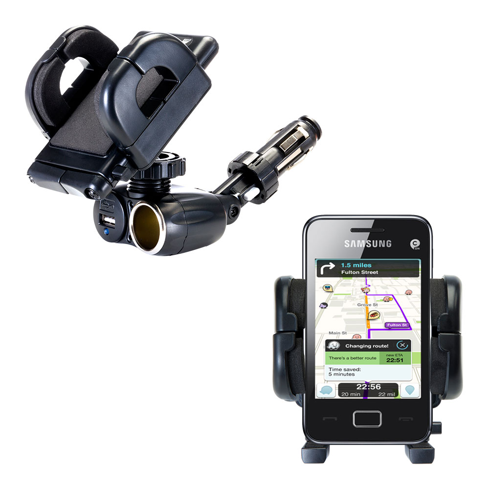 Cigarette Lighter Car Auto Holder Mount compatible with the Samsung Star 3 DUOS
