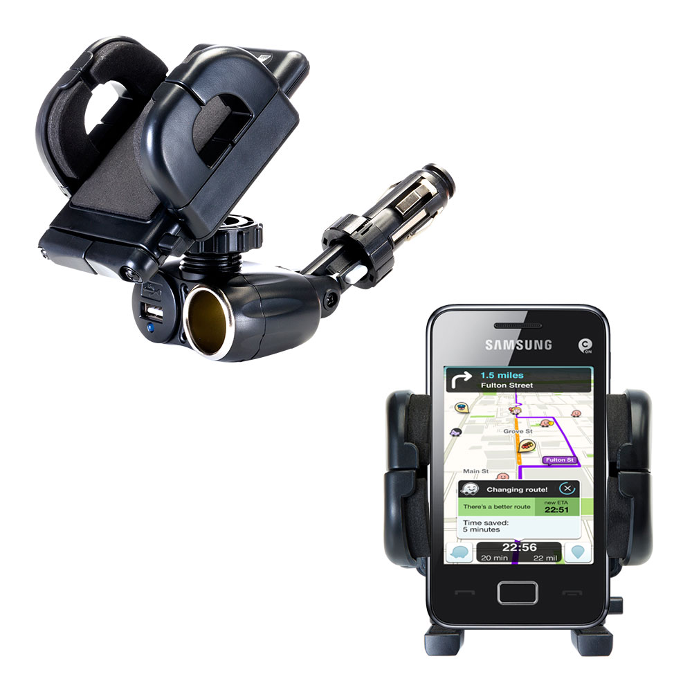 Cigarette Lighter Car Auto Holder Mount compatible with the Samsung Tocco Lite 2
