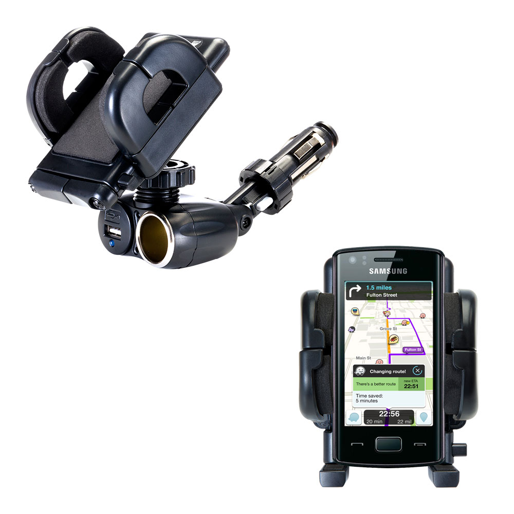 Cigarette Lighter Car Auto Holder Mount compatible with the Samsung Wave 578