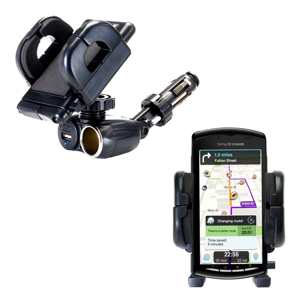 Cigarette Lighter Car Auto Holder Mount compatible with the Sony Ericsson PlayStation Phone