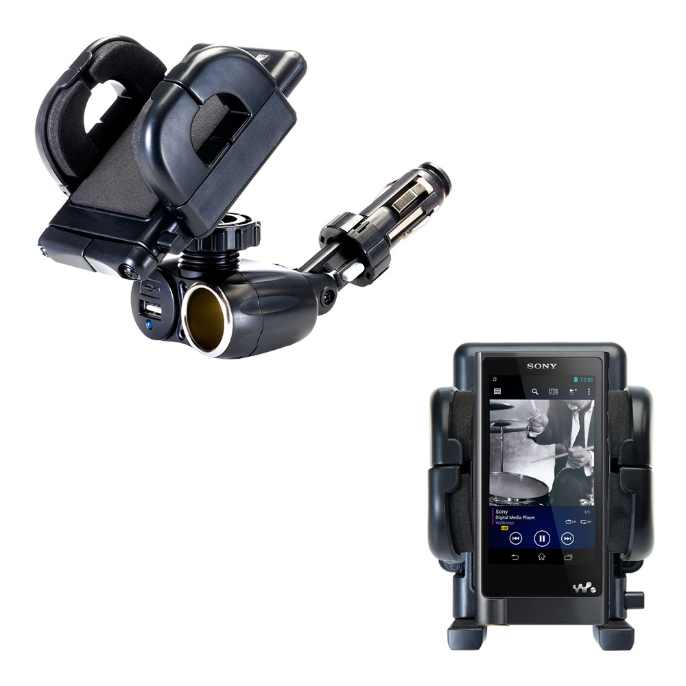 Cigarette Lighter Car Auto Holder Mount compatible with the Sony NW-ZX2 / ZX2