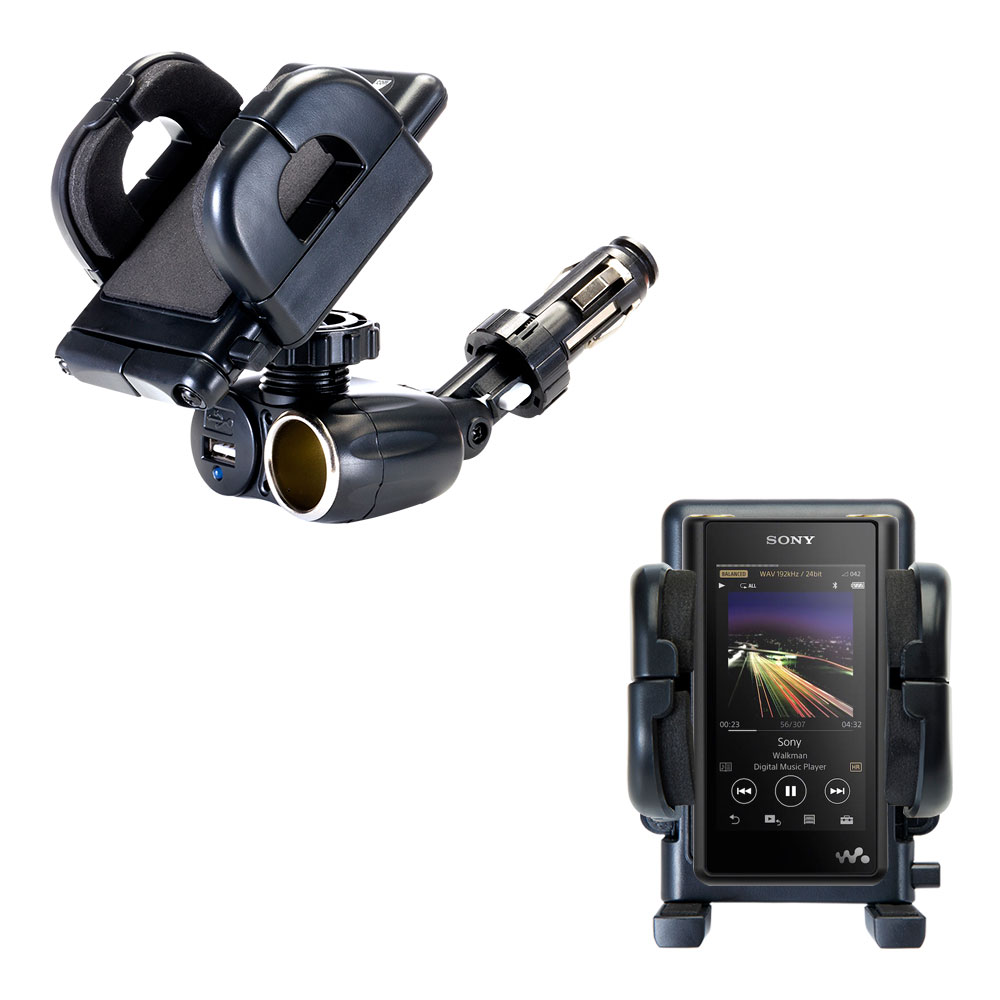 Cigarette Lighter Car Auto Holder Mount compatible with the Sony Walkman NW-WM1A
