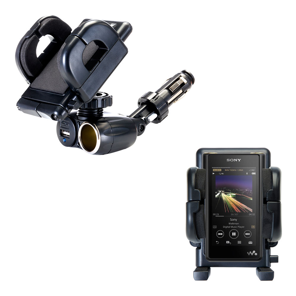 Cigarette Lighter Car Auto Holder Mount compatible with the Sony Walkman NW-WM1Z