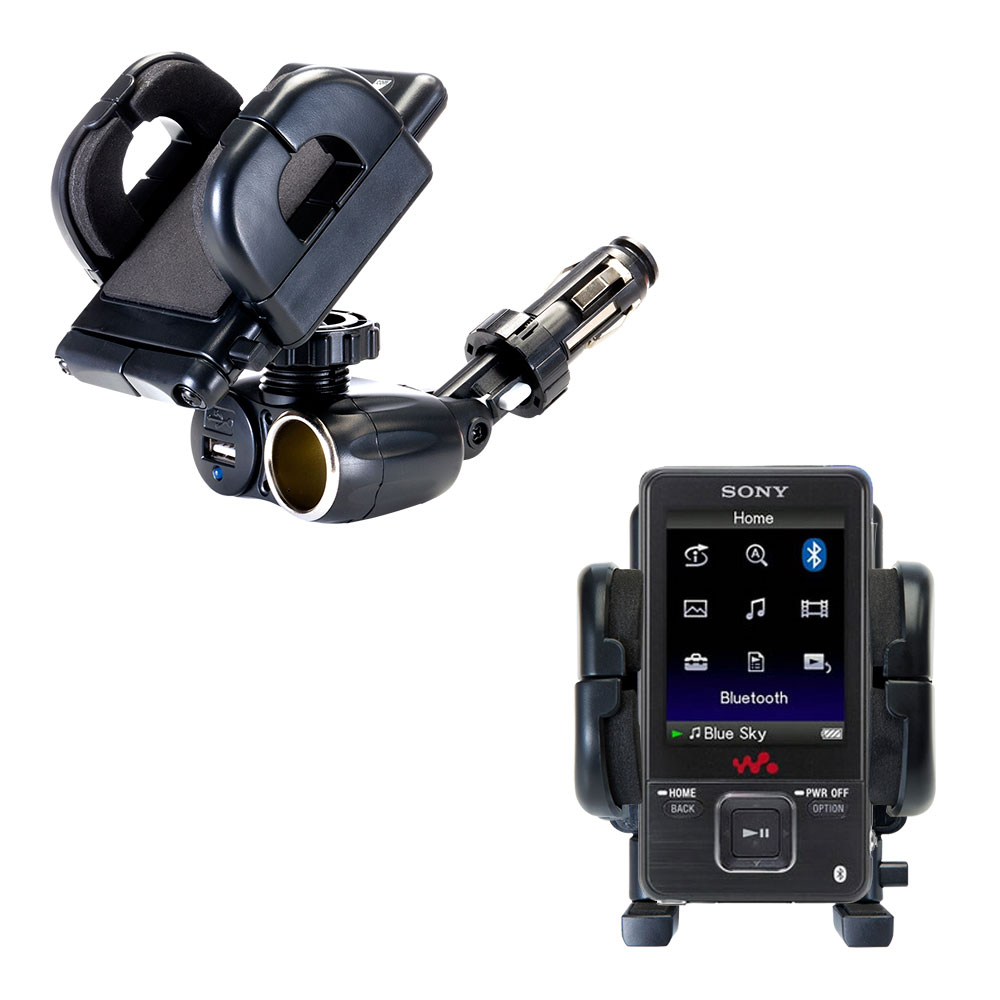 Cigarette Lighter Car Auto Holder Mount compatible with the Sony Walkman NWZ-A728