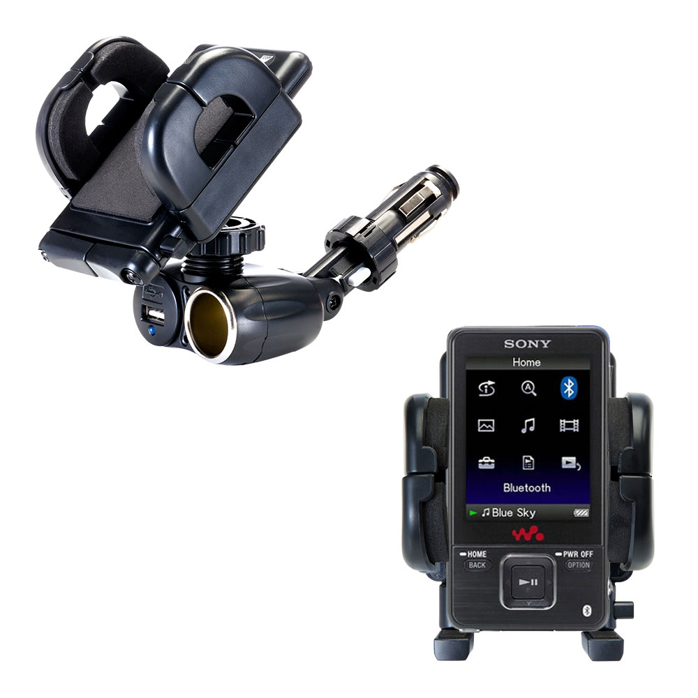 Cigarette Lighter Car Auto Holder Mount compatible with the Sony Walkman NWZ-A829