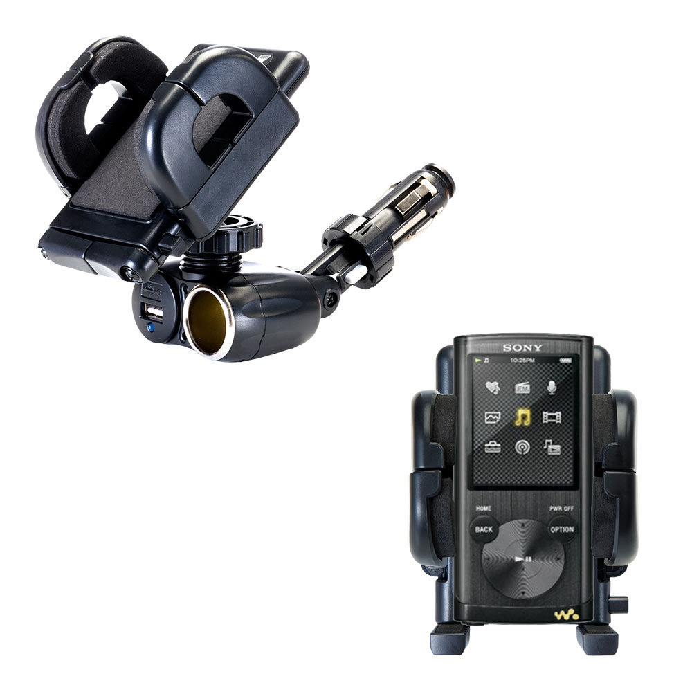 Cigarette Lighter Car Auto Holder Mount compatible with the Sony Walkman NWZ-E455