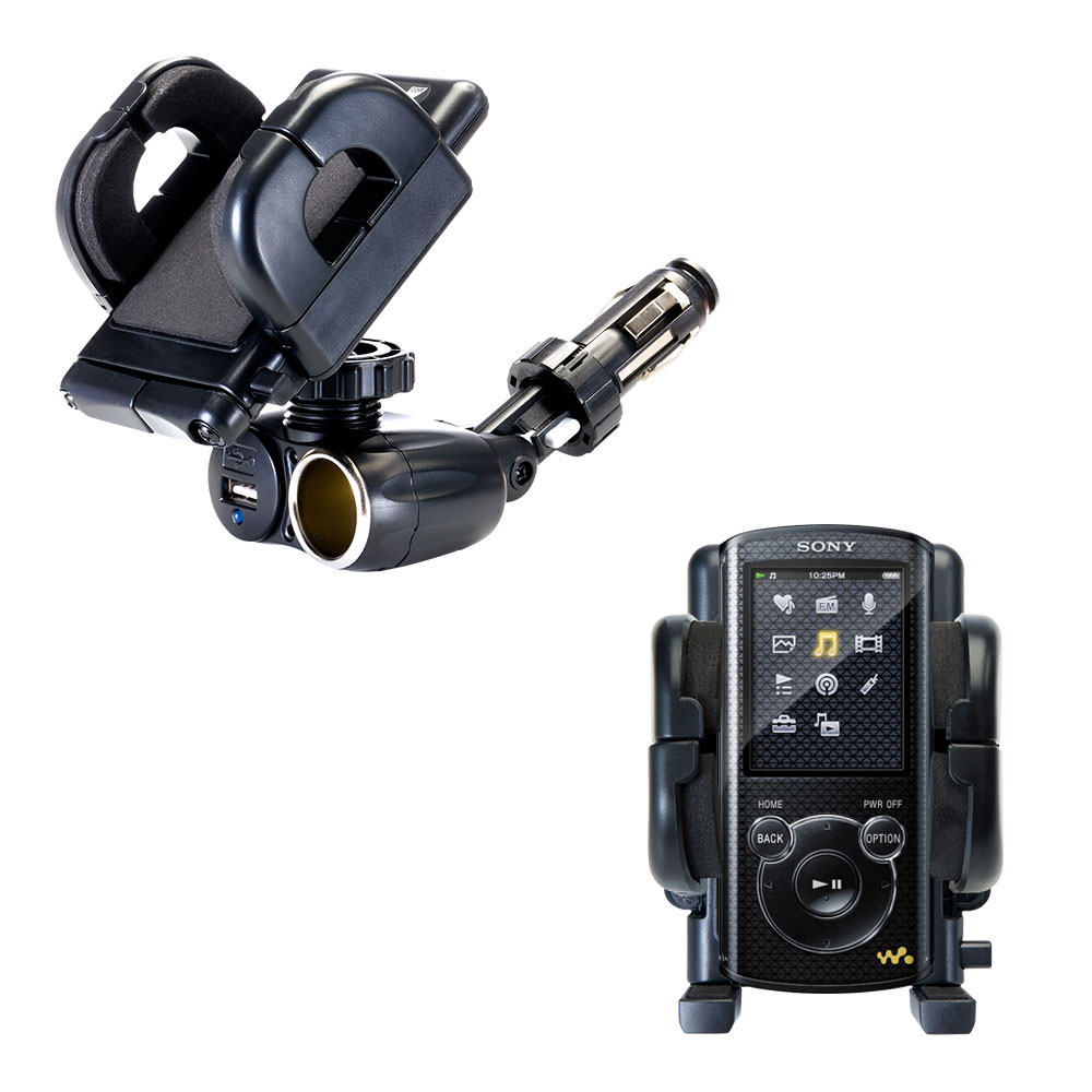Cigarette Lighter Car Auto Holder Mount compatible with the Sony Walkman NWZ-E464
