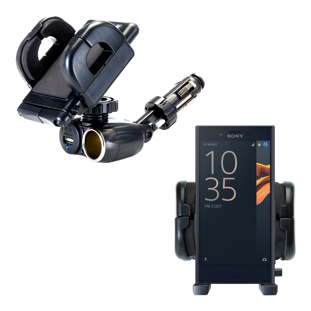 Cigarette Lighter Car Auto Holder Mount compatible with the Sony Xperia X Compact