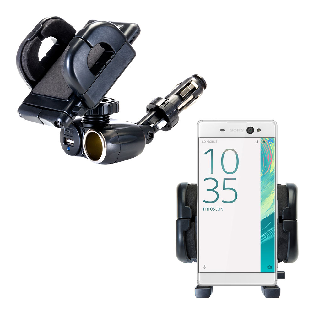 Cigarette Lighter Car Auto Holder Mount compatible with the Sony Xperia XA Ultra