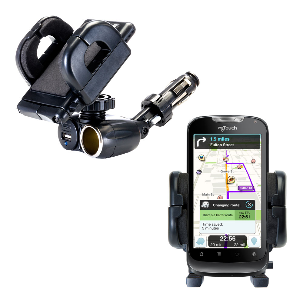 Cigarette Lighter Car Auto Holder Mount compatible with the T-Mobile myTouch Q