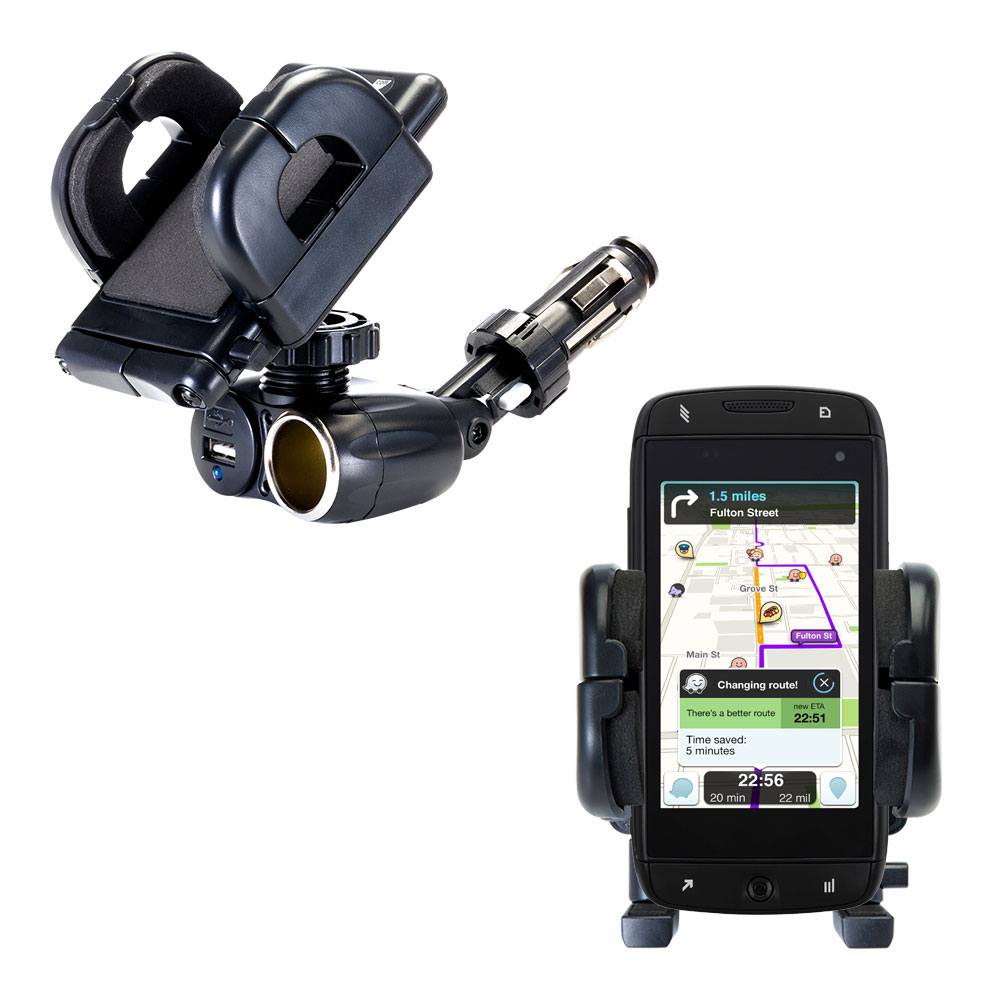 Cigarette Lighter Car Auto Holder Mount compatible with the T-Mobile Sidekick 4G
