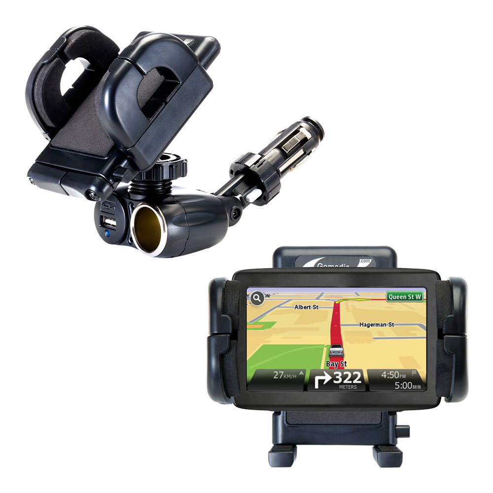Cigarette Lighter Car Auto Holder Mount compatible with the TomTom VIA 1400