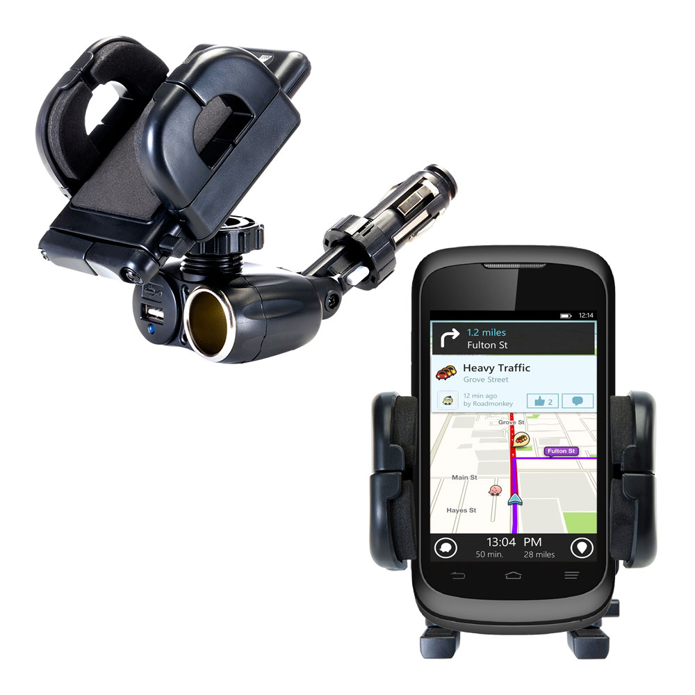 Cigarette Lighter Car Auto Holder Mount compatible with the ZTE Director