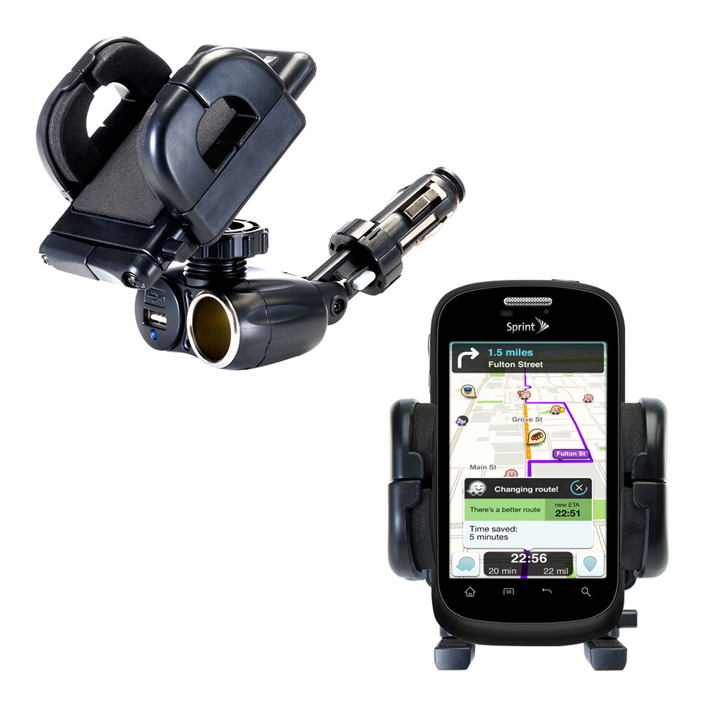 Cigarette Lighter Car Auto Holder Mount compatible with the ZTE Fury
