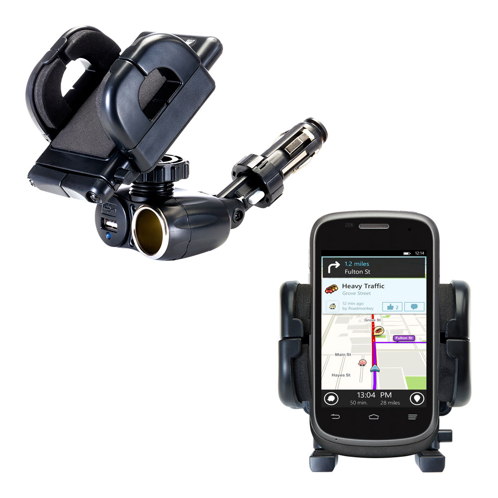 Cigarette Lighter Car Auto Holder Mount compatible with the ZTE Overture