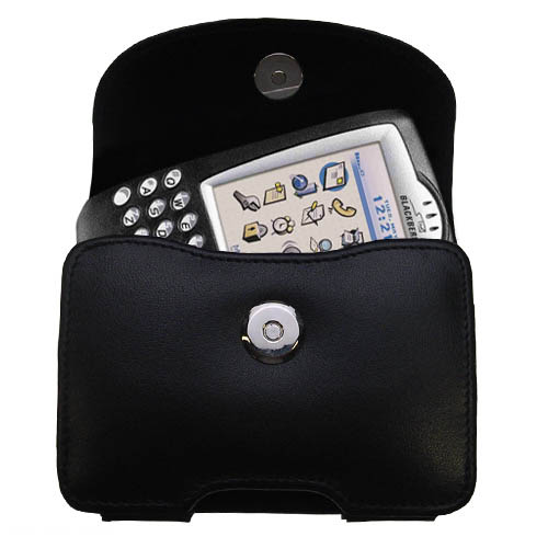 Black Leather Case for Blackberry 7730 7750 7780