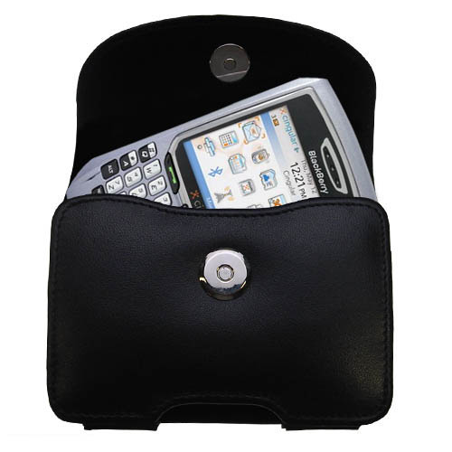 Black Leather Case for Blackberry 8700c