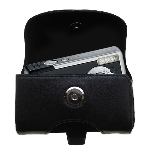 Black Leather Case for Canon Powershot SD10