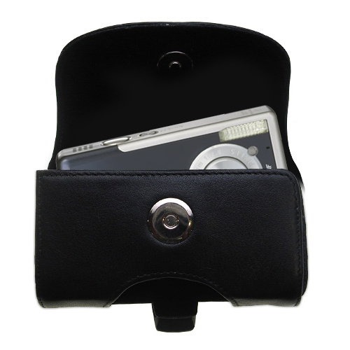 Black Leather Case for Canon Powershot SD20