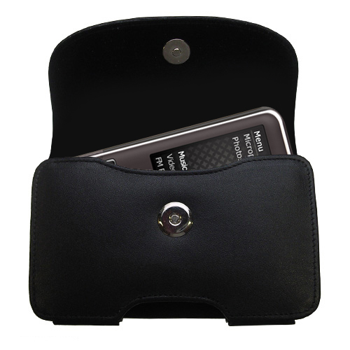 Black Leather Case for Creative Zen Style 300