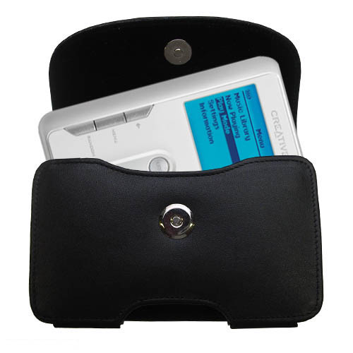 Black Leather Case for Creative Zen Touch