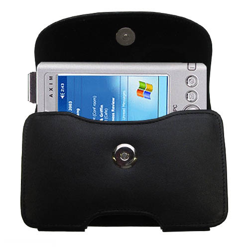 Black Leather Case for Dell Axim x30
