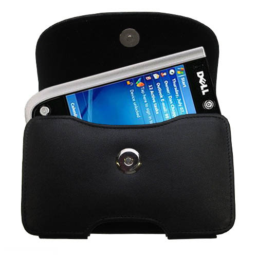 Black Leather Case for Dell Axim x51