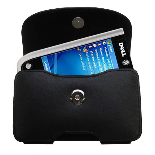 Black Leather Case for Dell Axim x51v