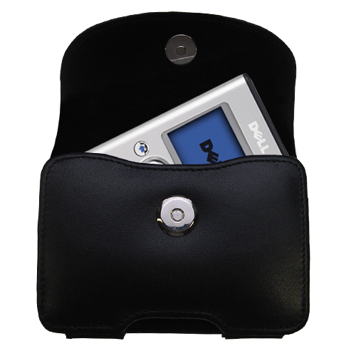Black Leather Case for Dell Pocket DJ 15GB