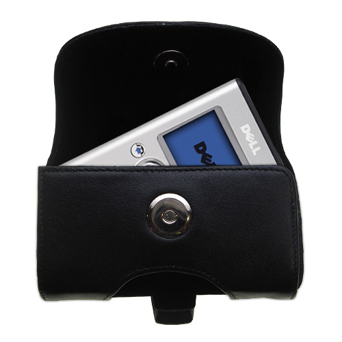Black Leather Case for Dell Pocket DJ 5GB 15GB