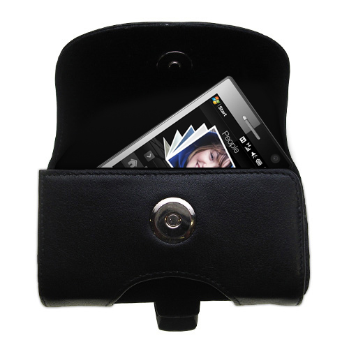 Black Leather Case for Dopod S900