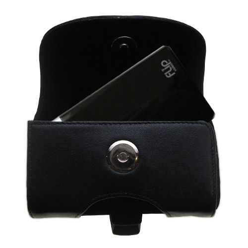Black Leather Case for Pure Digital Flip Video MinoHD
