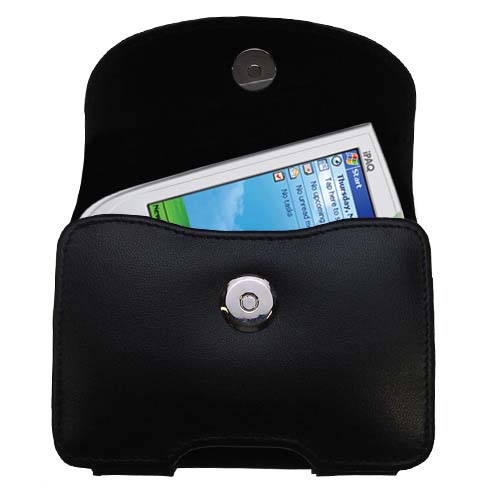 Black Leather Case for HP iPAQ h1915 / h 1915