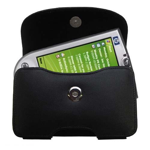 Black Leather Case for HP iPAQ h4140 / h 4140