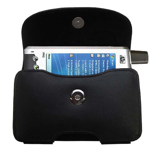 Black Leather Case for HP iPAQ h6320 / h 6320