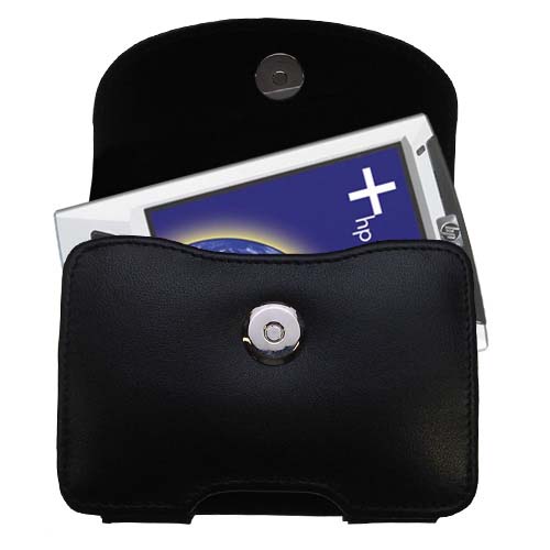 Black Leather Case for HP iPAQ rz1700 rz1710 Series