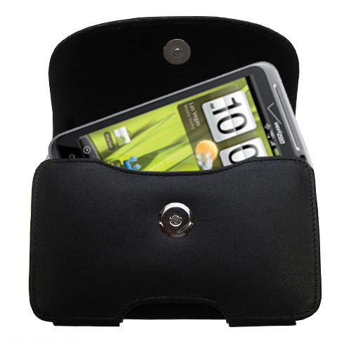 Black Leather Case for HTC Thunderbolt