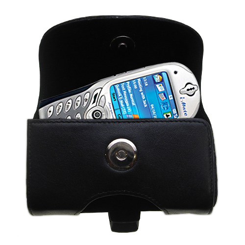 Black Leather Case for i-Mate Smartphone 2
