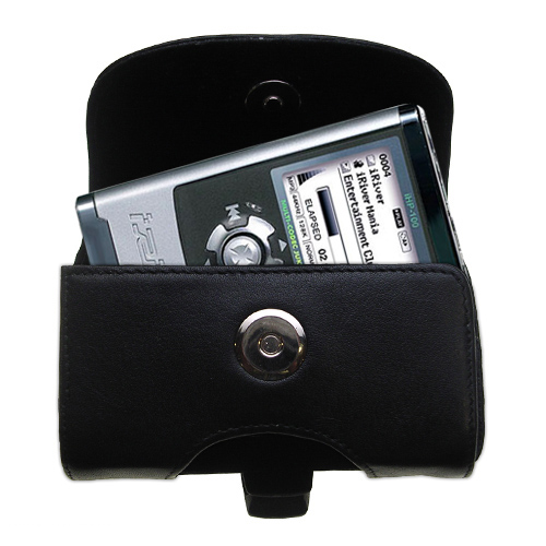 Black Leather Case for iRiver H110 H120 H140