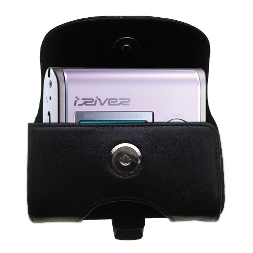 Black Leather Case for iRiver iFP-590T / iFP 590T