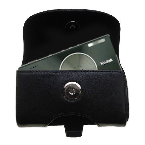 Black Leather Case for Kodak V610