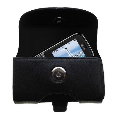 Black Leather Case for LG Cosmos VN250