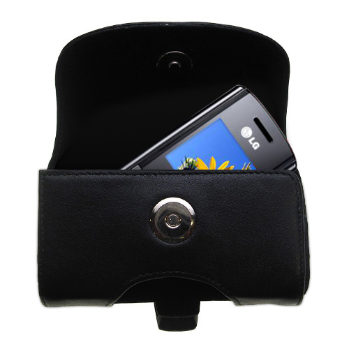 Black Leather Case for LG GS155