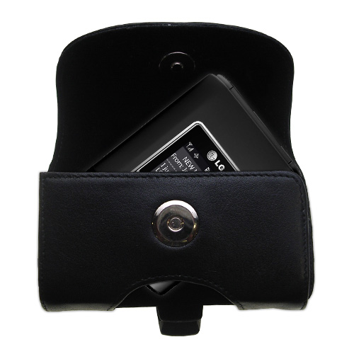 Black Leather Case for LG LX600