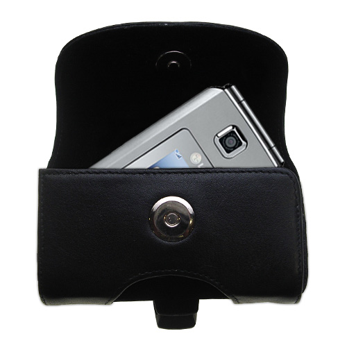 Black Leather Case for LG TRAX