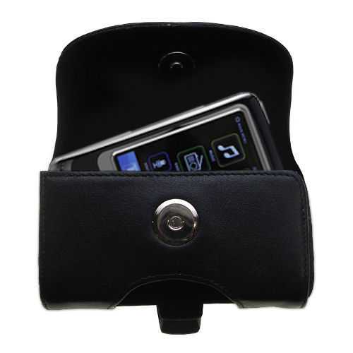 Black Leather Case for Memorex TouchMP