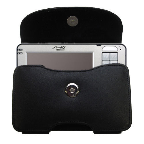 Black Leather Case for Mio 169